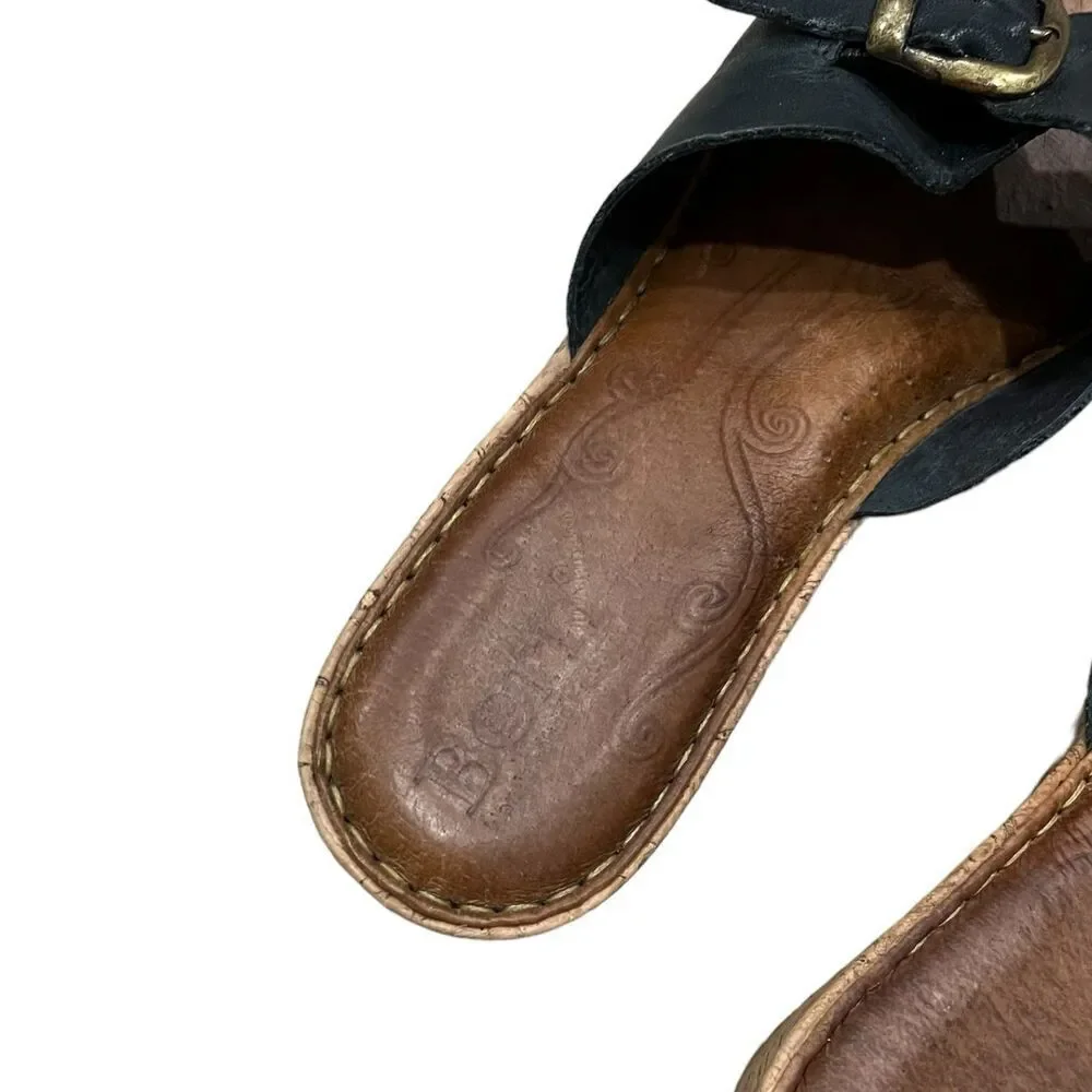Born Black Araya Wedge Sandal with Buckle 9